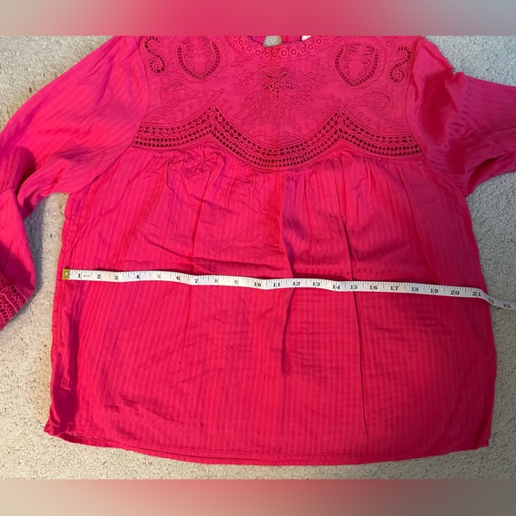 Anthropologie Fuchsia Lace Blouse - Picture 12 of 14